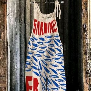 NEW WOMENS FISH PRINTED OVERALL JUMPSUIT